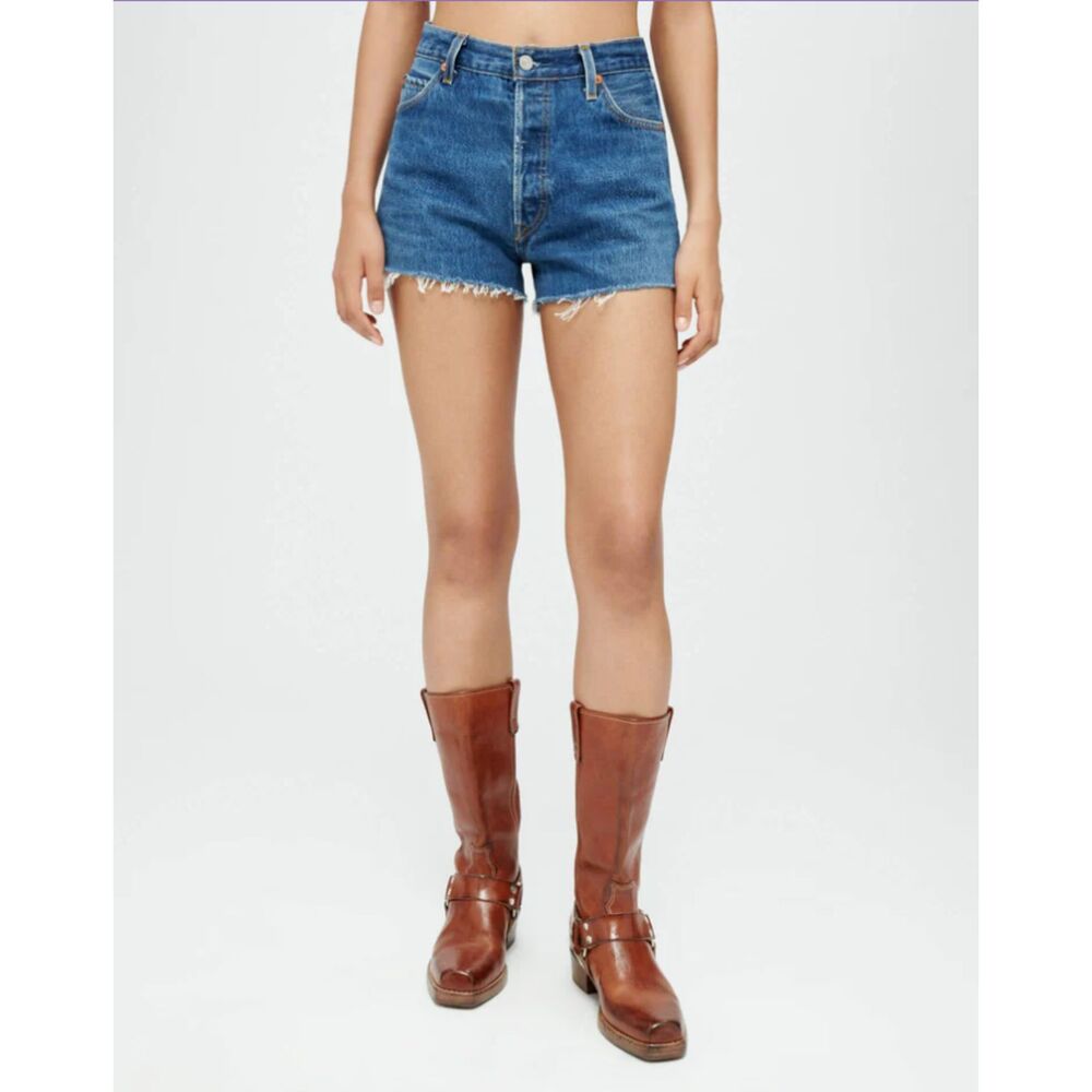 Re/Done Levi's Womens 27 High Rise Short Cut-Off New $275 Retail Quiet Luxury